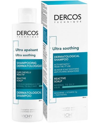 Vichy Dercos Шампоан за нормална до мазна коса Ultra Soothing, 200 ml - 2