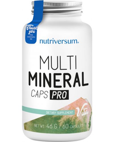 Vita MultiMineral Caps Pro, 60 капсули, Nutriversum - 1