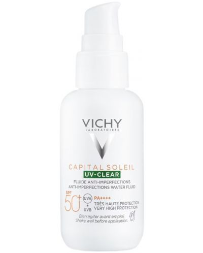 Vichy Capital Soleil Слънцезащитен флуид за лице UV-Clear, SPF50+, 40 ml - 1