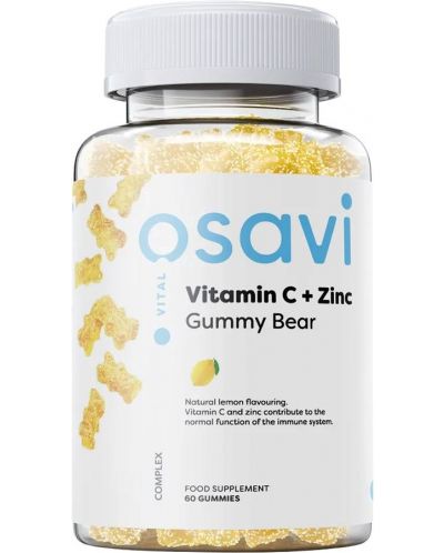 Vitamin C + Zinc, 60 желирани таблетки, Osavi - 1