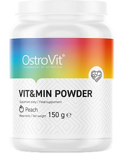 Vit&Min Powder, праскова, 150 g, OstroVit - 1