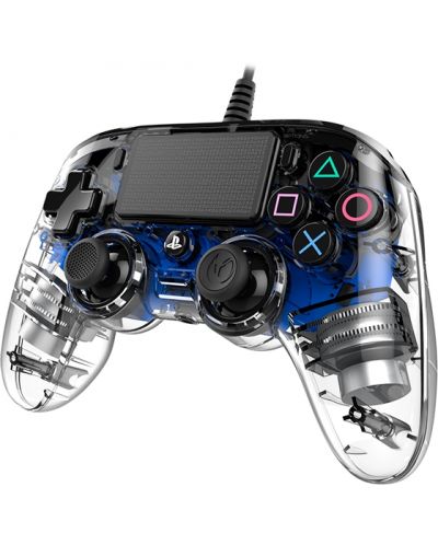 Контролер Nacon за PS4 - Wired Illuminated, crystal blue - 5
