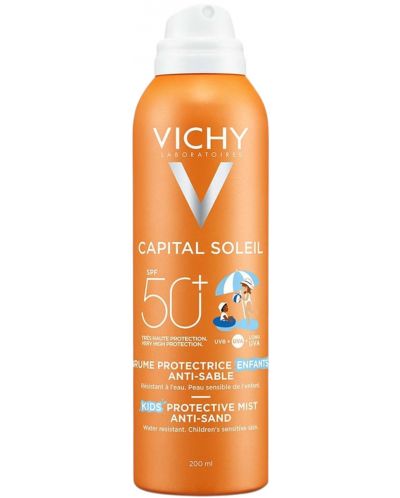 Vichy Capital Soleil Детски спрей срещу полепване на пясък, SPF50+, 200 ml - 1