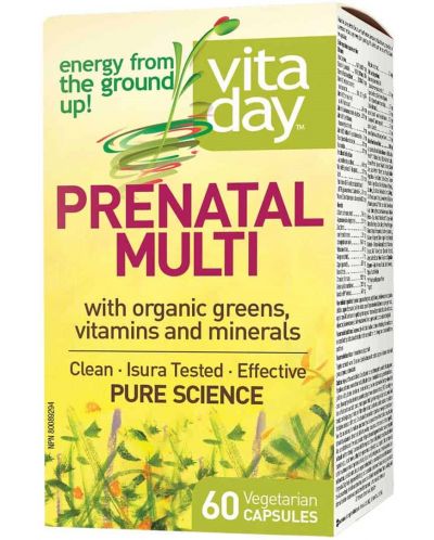Vitaday Prenatal Multi, 60 капсули, Natural Factors - 1