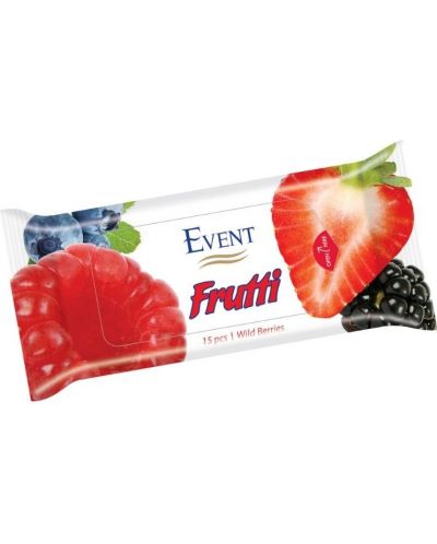 Влажни кърпи за ръце Event Frutti - Wild berries, 15 броя - 1