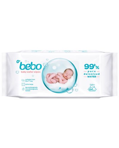 Влажни кърпички за новородени Bebo - 64 броя