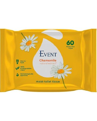 Влажна тоалетна хартия с екстракт от лайка Event - 60 броя - 1