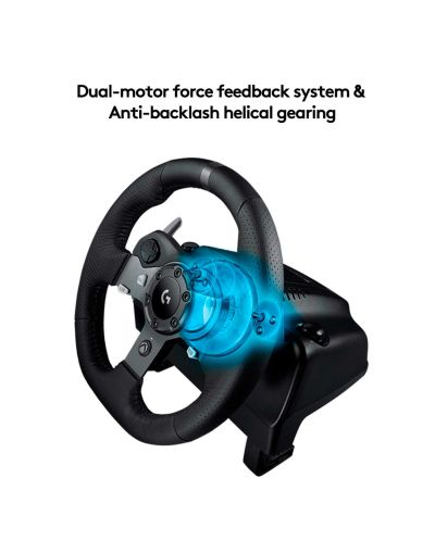 Волан Logitech - G920 Driving Force, Xbox One/PC, черен - 5