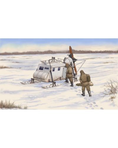 Военен сглобяем модел - Съветска бронирана шейна Soviet NKL-16 Armoured Aerosan