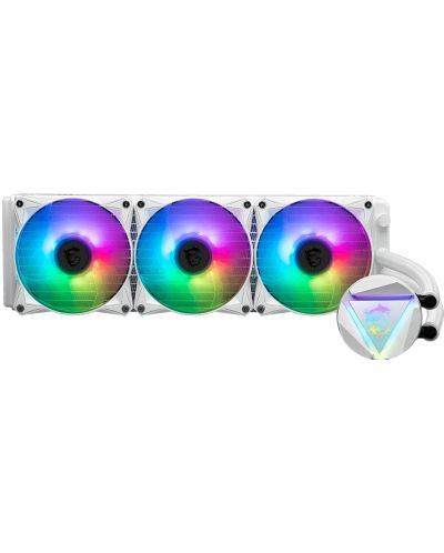 Воден охладител MSI - MAG CORELIQUID 360R V2 RGB, 3x 120 mm, бял - 1