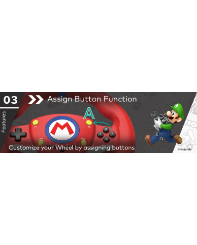 Волан HORI Mario Kart Racing Wheel Pro Mini (Nintendo Switch) - 8