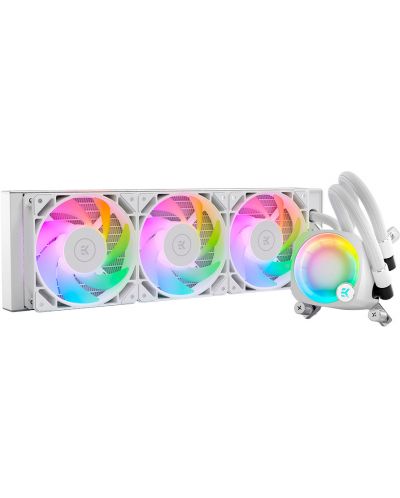 Воден охладител EKWB - Nucleus AIO CR360 Lux D-RGB - white, 3x120 mm - 1