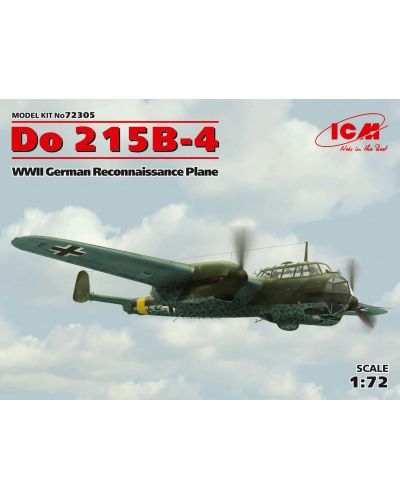 Военен сглобяем модел - Германски лек разузнавателен самолет бомбардировач До 215Б-4 (WWII Reconnaissance Plane Do 215B-4) - 1