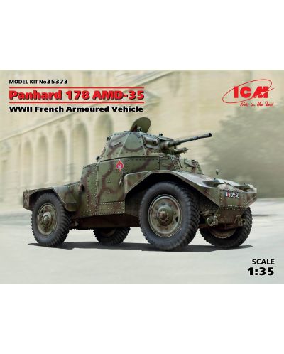 Военен сглобяем модел - Френски брониран автомобил Панар 178 АМД-35 (Panhard 178 AMD-35) от Втората световна война