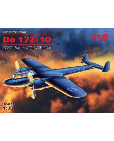 Военен сглобяем модел - Германски двумоторен бомбардировач До 17З-10 (Do 17Z-10), Втора световна война (Нова матрица 2016) - 1