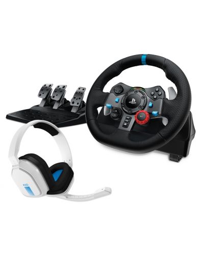 Волан с педали и слушалки Logitech - G29 Driving Force, Astro A10, PS5/PS4 - 1