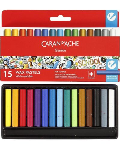 Восъчни пастели Caran d'Ache School - 15 цвята - 2