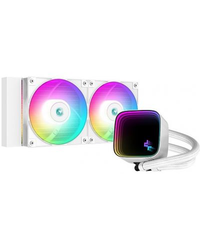 Воден охладител DeepCool - LS520 RGB SE White, 2x120 mm - 1