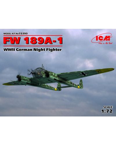 Военен сглобяем модел - Германски нощен изтребител Фокевулф Фв 189А-1 (German Night Fighter FW 189A-1, WWII) - 1