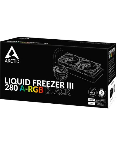 Воден охладител Arctic - Liquid Freezer III 280 A-RGB Black, 2x140 mm - 11