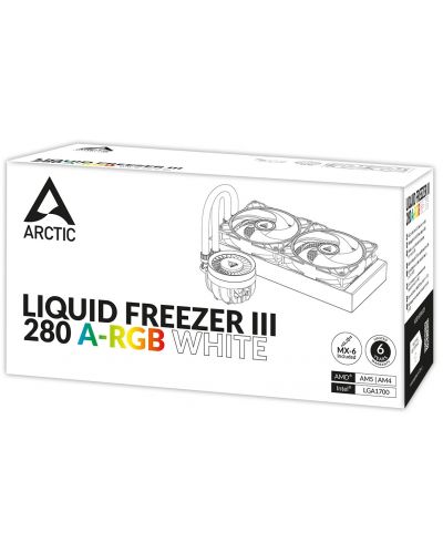 Воден охладител Arctic - Liquid Freezer III 280 A-RGB White, 2x140 mm - 11