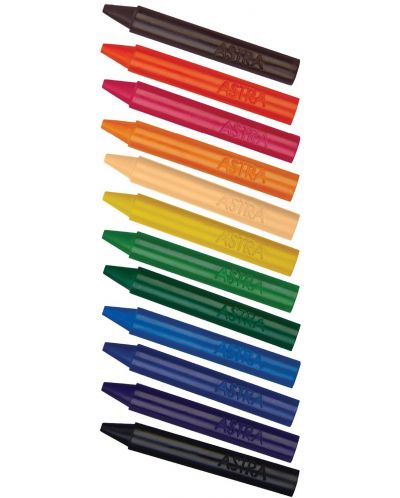 Восъчни пастели Astra Super Jumbo - 12 цвята - 2