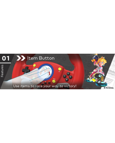 Волан HORI Mario Kart Racing Wheel Pro Mini (Nintendo Switch) - 10