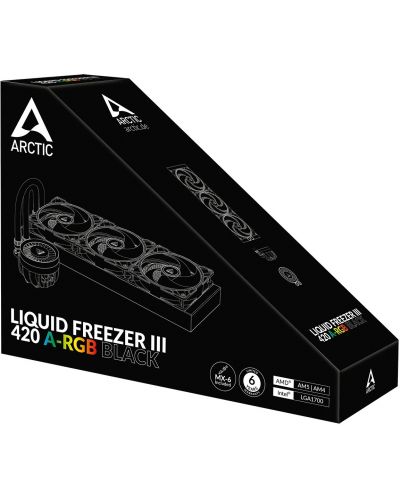 Воден охладител Arctic - Liquid Freezer III 420 A-RGB Black, 3x140 mm - 6