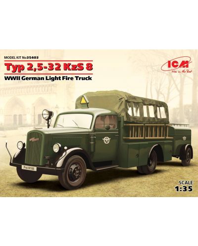 Военен сглобяем модел - Германски противопожарен камион Опел Typ 2,5-32 KzS 8