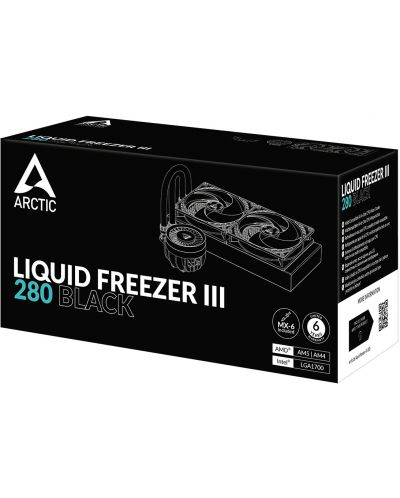 Воден охладител Arctic - Liquid Freezer III 280 Black, 2x140 mm - 7