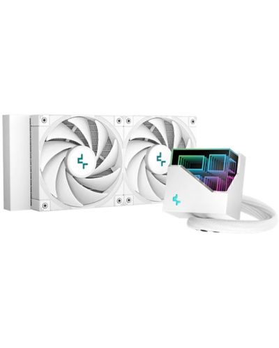 Воден охладител DeepCool - LT520, 2x120 mm, бял - 1