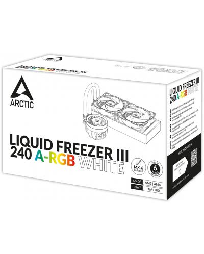 Воден охладител Arctic - Liquid Freezer III 240 A-RGB White, 2x120 mm - 11