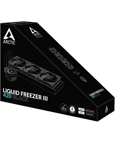 Воден охладител Arctic - Liquid Freezer III 420 Black, 3x140 mm - 6