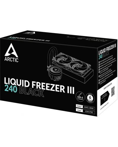 Воден охладител Arctic - Liquid Freezer III 240 Black, 2x120 mm - 7