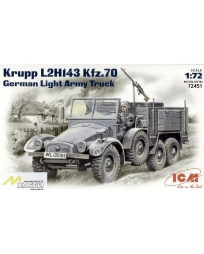 Военен сглобяем модел - Германски лек траспортьор Krupp L2H143 Kfz.70 - 1