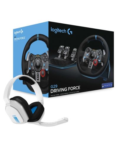Волан с педали и слушалки Logitech - G29 Driving Force, Astro A10, PS5/PS4 - 7
