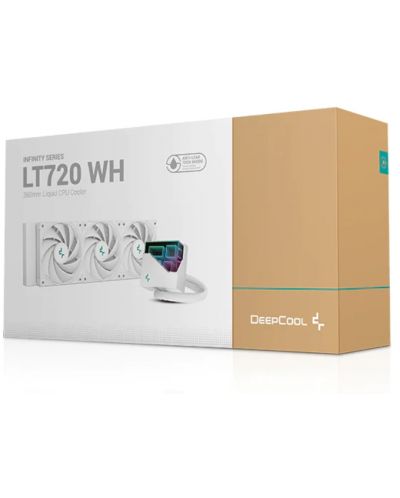 Воден охладител DeepCool - LT720, 3x120 mm, бял - 6