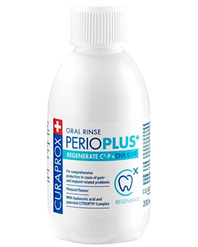 Curaprox Вода за уста Perio Plus Regenerate, CHX 0.09%, 200 ml - 1