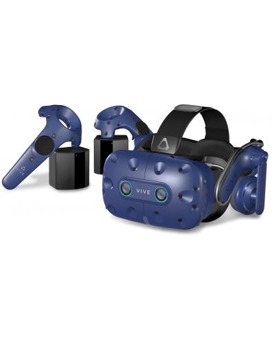 VR очила HTC - VIVE Pro Eye Full Kit, черни/сини - 2