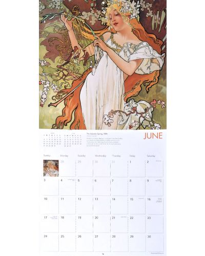 Wall Calendar 2018: Alphonse Mucha Limited Edition - 2