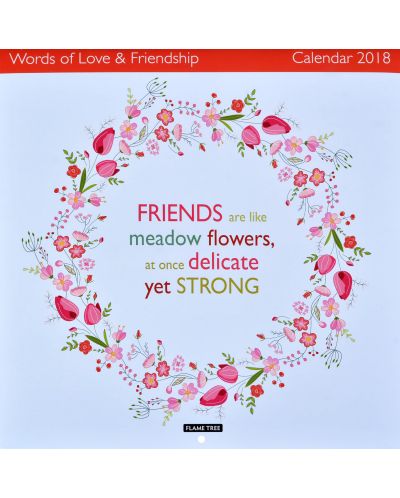 Wall Calendar 2018: Words of Love & Friendship - 1