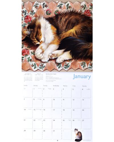 Wall Calendar 2018: Ivory Cats - 3