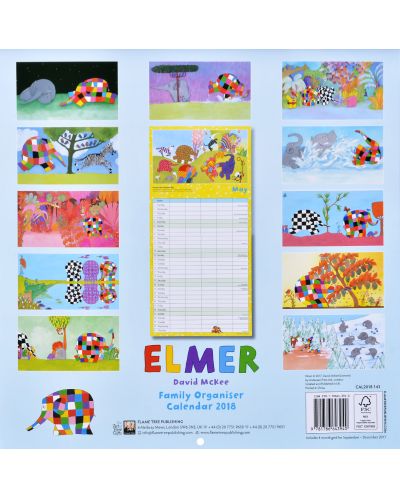 Wall Calendar 2018: Elmer Family Organiser - 2
