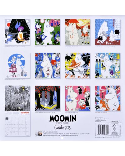 Wall Calendar 2018: Moomin by Tove Jansson - 2