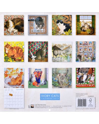 Wall Calendar 2018: Ivory Cats - 2