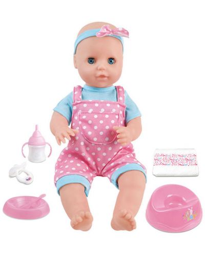 Пишкаща кукла-бебе Warm Baby - 40 cm, с пелена и гърне - 2