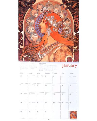 Wall Calendar 2018: Alphonse Mucha Wall Calendar 2018 (Art Calendar) - 3