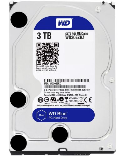 Твърд диск Western Digital - Blue, 3TB, 5400 rpm, 3.5'' - 1