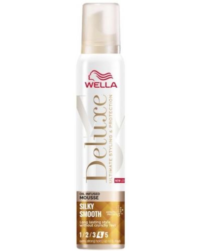 Wella Deluxe Пяна за коса Silky Smooth 4, 200 ml - 1