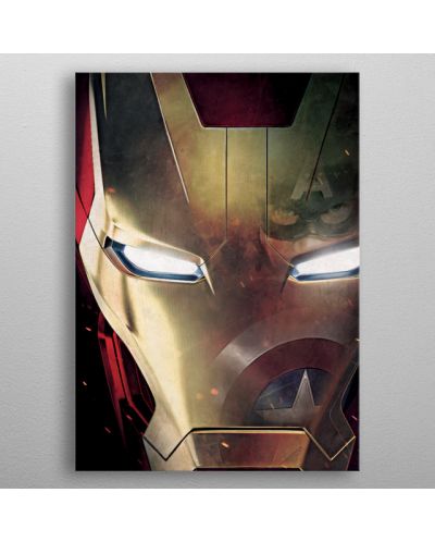Метален постер Displate - Marvel: Civil War Divided We Fall - Iron Man - 3